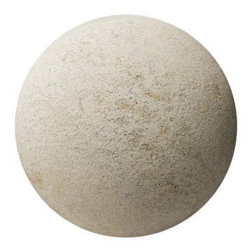 Moca Creme Flamed Limestone PBR Texture - Sphere Swatch Preview | Superellipse