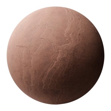Autumn Red Cleft Slate Stone PBR Texture - Sphere Swatch Preview | Superellipse