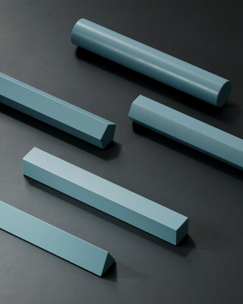 Stone Blue Lightly Worn Plastic PBR Texture - Example Scene Visualization | Superellipse