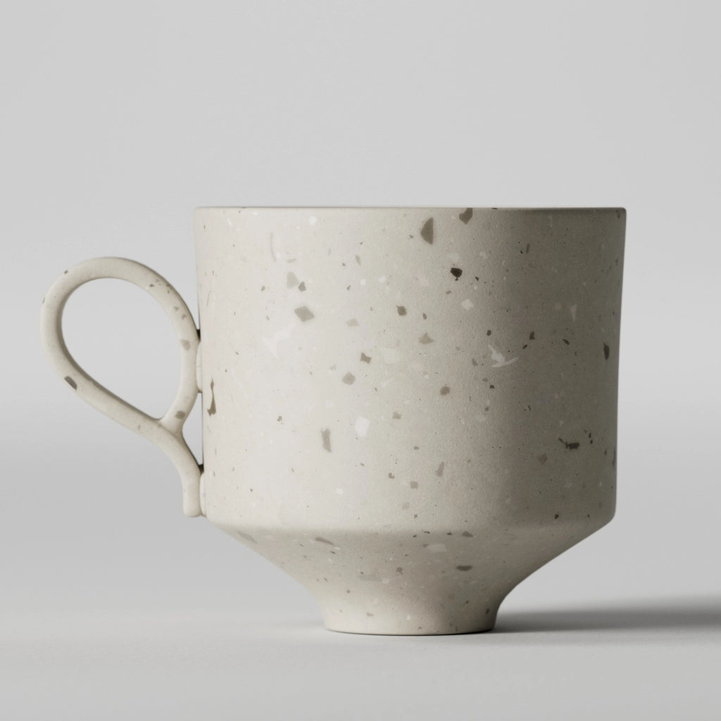 Light Grey Ceramic Terrazzo Small Aggregates PBR Texture - Example Scene Visualization | Superellipse