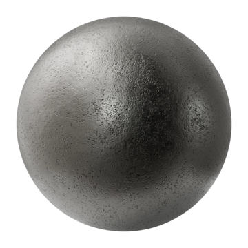 Aged Cast Steel Metal PBR Texture - Sphere Swatch Preview | Superellipse