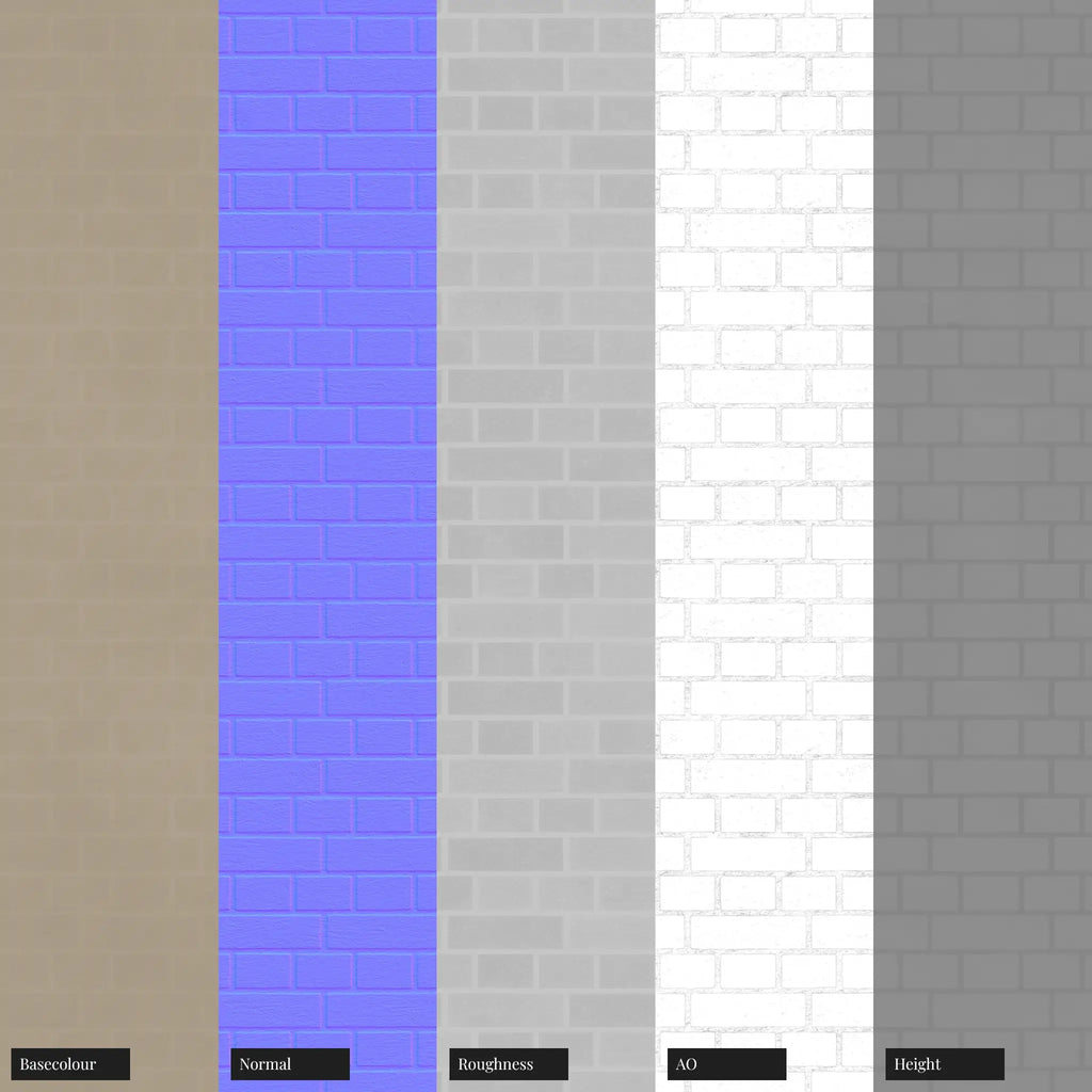 Contemporary Painted Brick London Clay PBR Texture - Example Scene Visualization | Superellipse