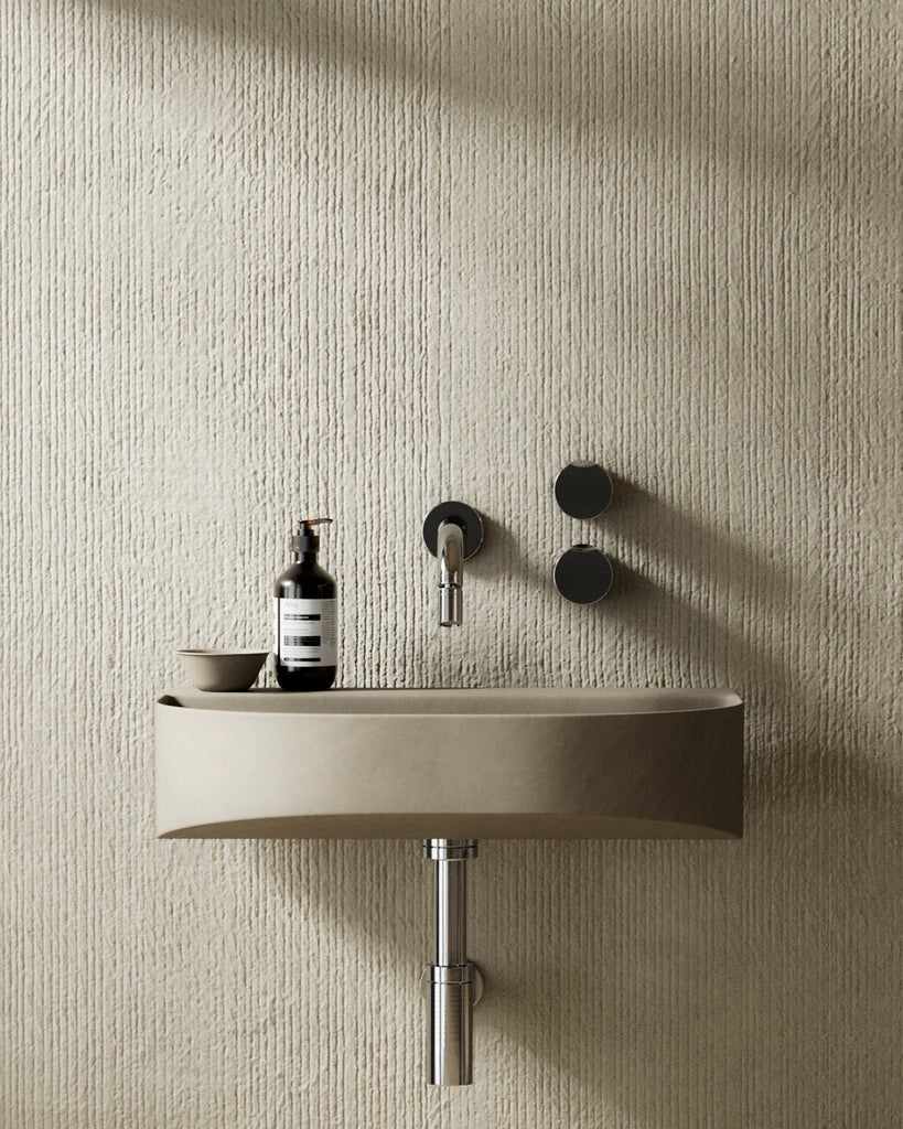 Vertical Combed Stucco Plaster PBR Texture - Example Scene Visualization | Superellipse