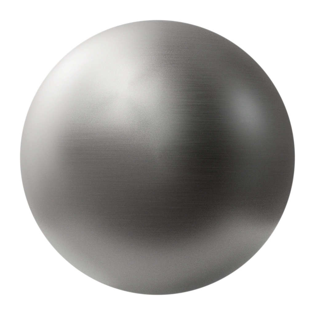 Rough Brushed Steel Metal PBR Texture - Sphere Swatch Preview | Superellipse