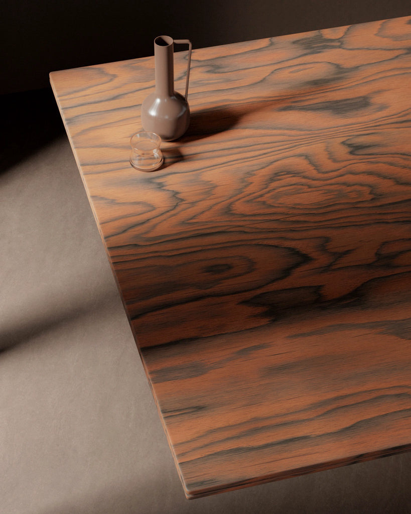 Sottsass Orange Dyed Wood Veneer PBR Texture - Example Scene Visualization | Superellipse
