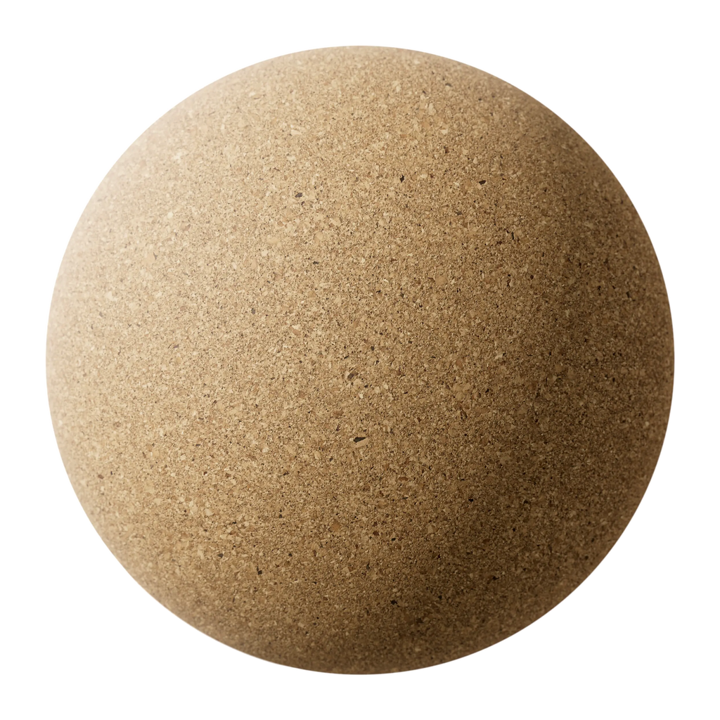 Cork Natural High Density PBR Texture - Sphere Swatch Preview | Superellipse