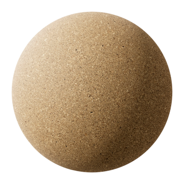 Cork Natural High Density PBR Texture - Sphere Swatch Preview | Superellipse