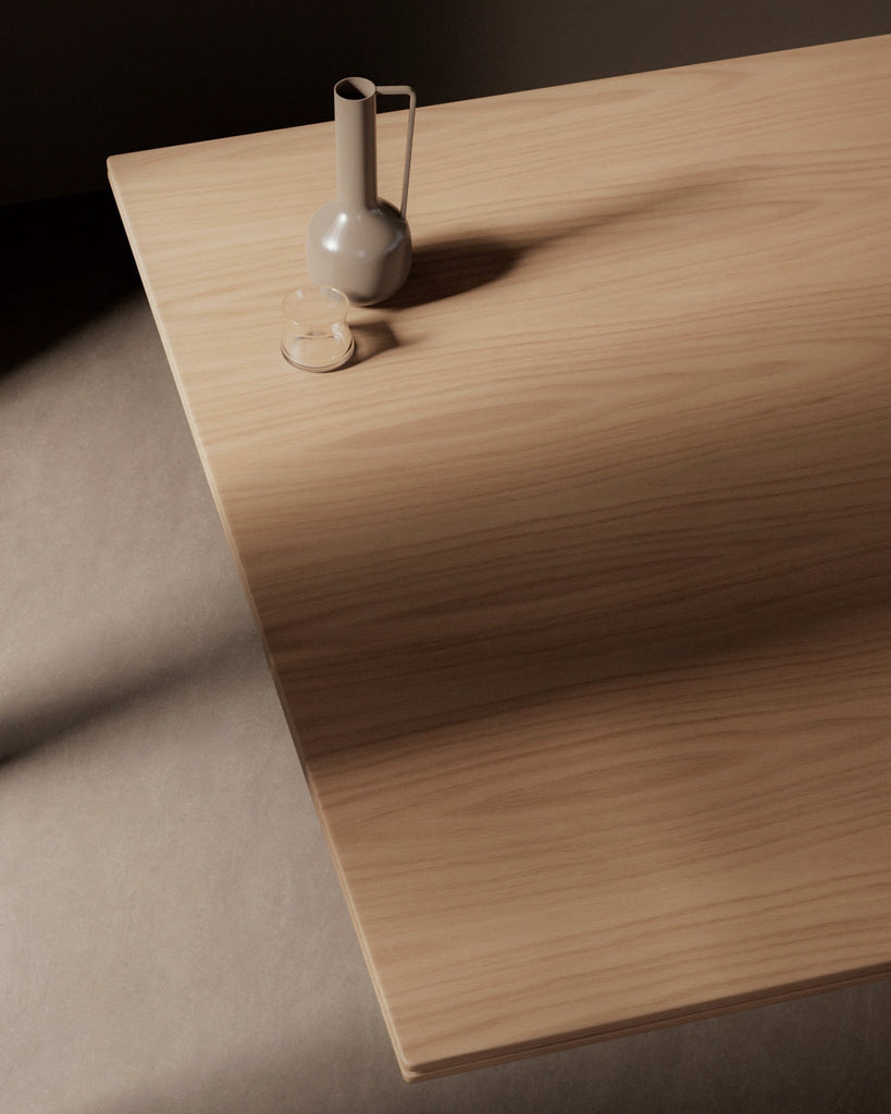 Red Oak Book Matched Veneer Wood PBR Texture - Example Scene Visualization | Superellipse