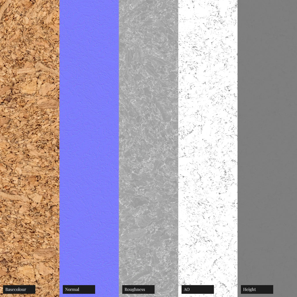 Natural Cork 02 PBR Texture - Example Scene Visualization | Superellipse