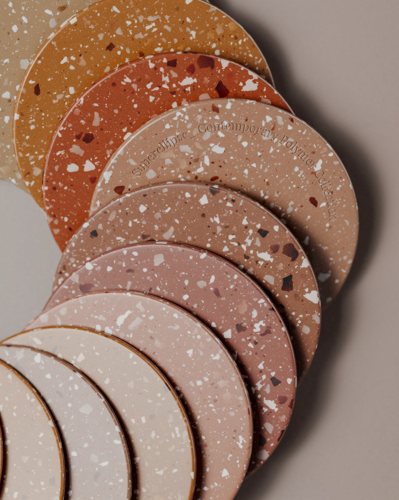 Sienna Terrazzo Plastic PBR Texture - Example Scene Visualization | Superellipse