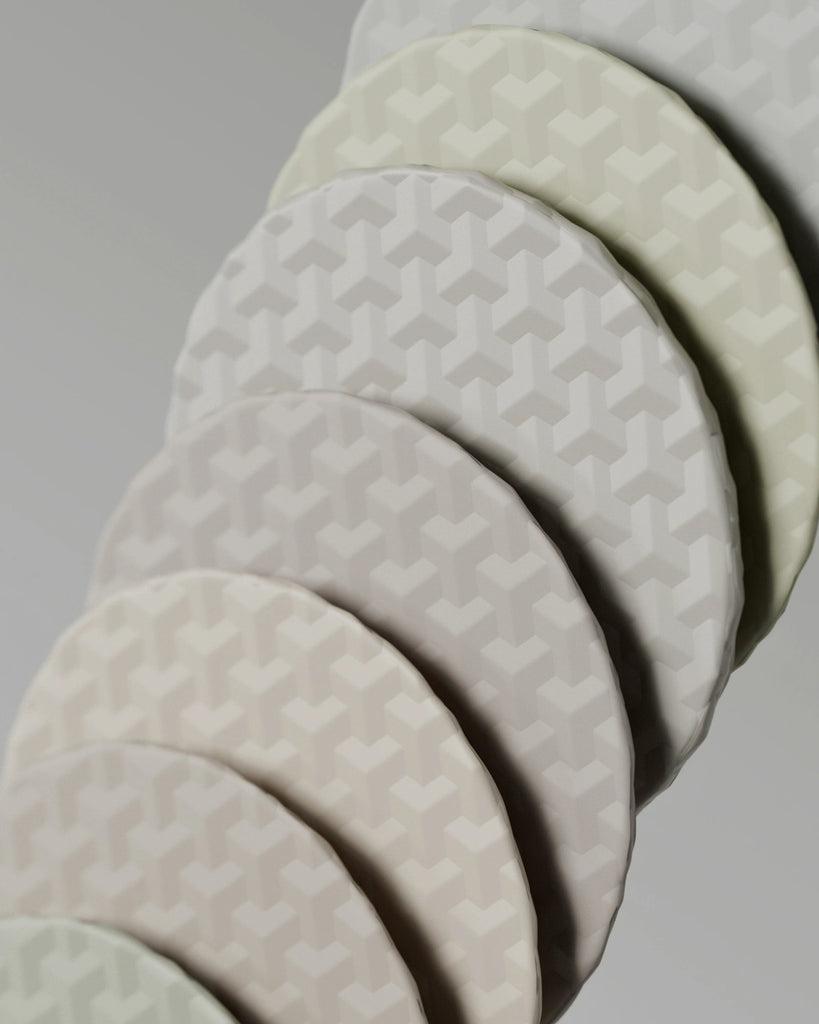 3D Tessellated Grid Textured Plastic PBR Texture - Example Scene Visualization | Superellipse