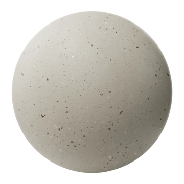 Light Grey Ceramic Terrazzo Small Aggregates PBR Texture - Sphere Swatch Preview | Superellipse