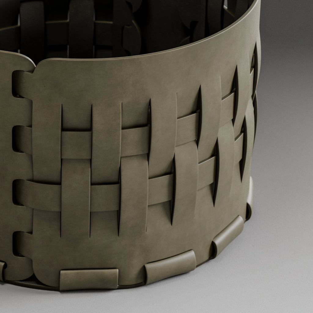 Semi Aniline Fine Grain Leather Kelp Green PBR Texture - Example Scene Visualization | Superellipse