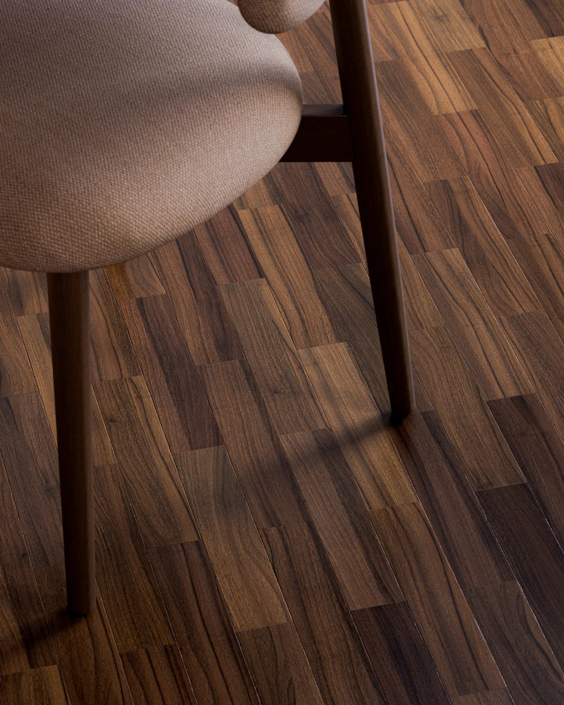 Brazilian Teak Brick Bond Parquet Wood Floor PBR Texture - Example Scene Visualization | Superellipse