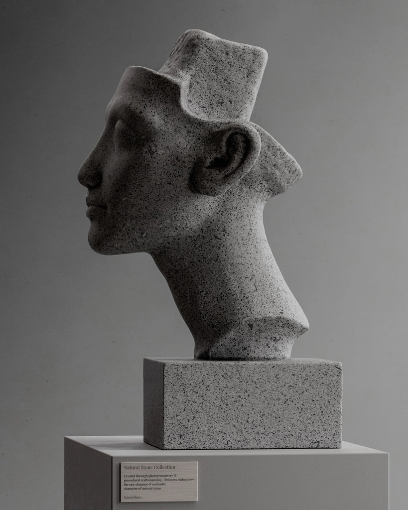 Basalt Stone Light Grey Fine Grain PBR Texture - Example Scene Visualization | Superellipse