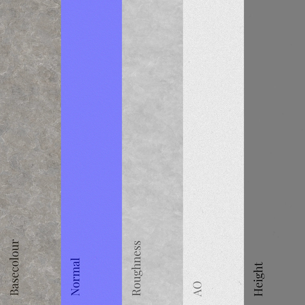 Ash Grey Sandblasted Limestone PBR Texture - Example Scene Visualization | Superellipse