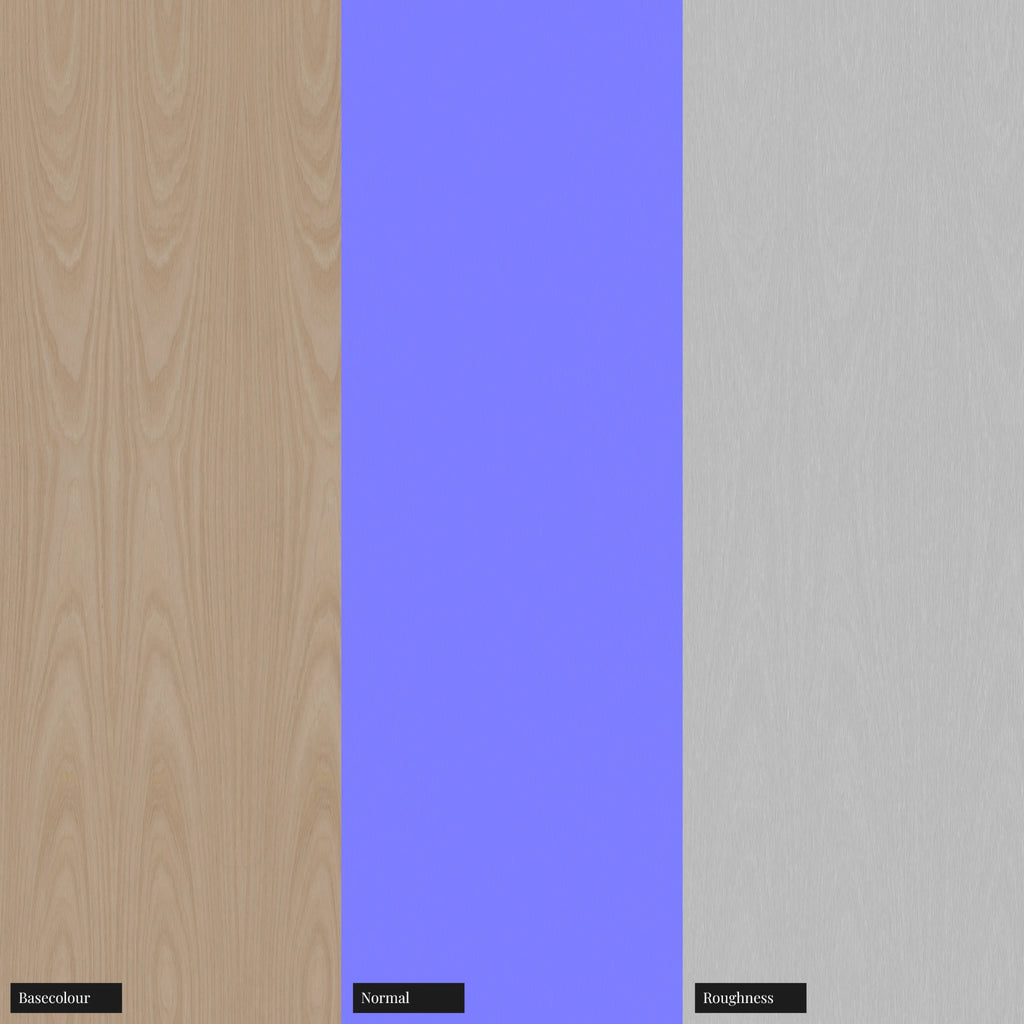 Ash Book Matched Natural Veneer Wood PBR Texture - Example Scene Visualization | Superellipse