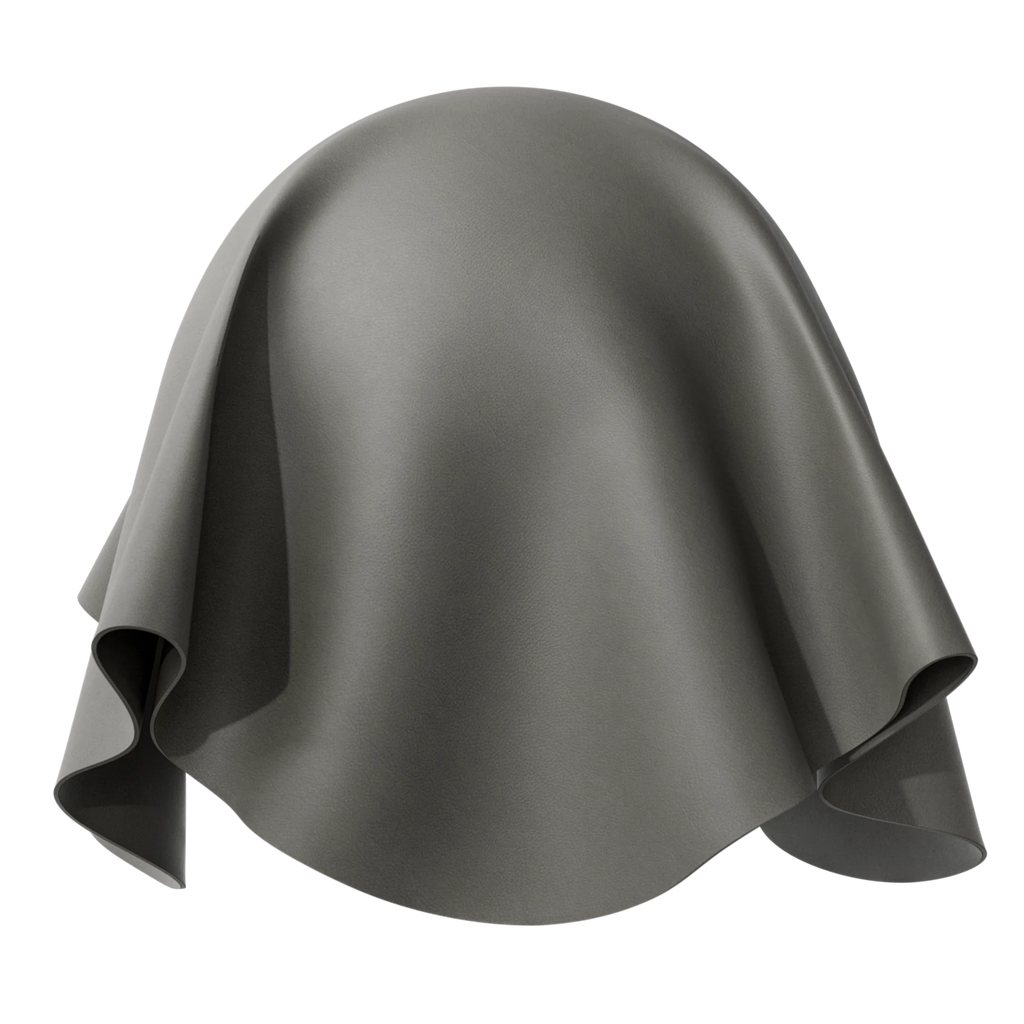 Semi Aniline Top Grain Leather Treated Grey PBR Texture - Sphere Swatch Preview | Superellipse