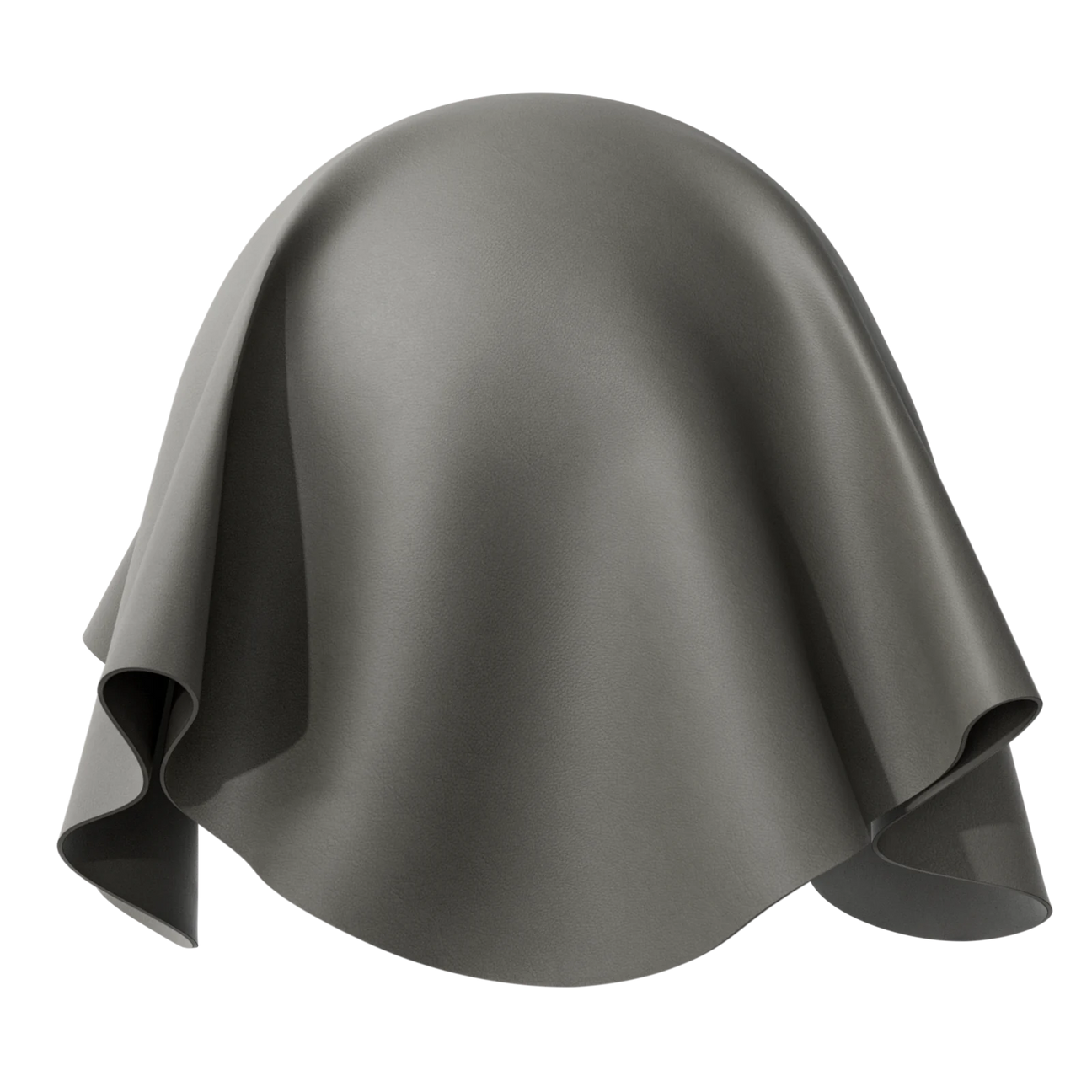 Semi Aniline Top Grain Leather Treated Grey PBR Texture - Sphere Swatch Preview | Superellipse