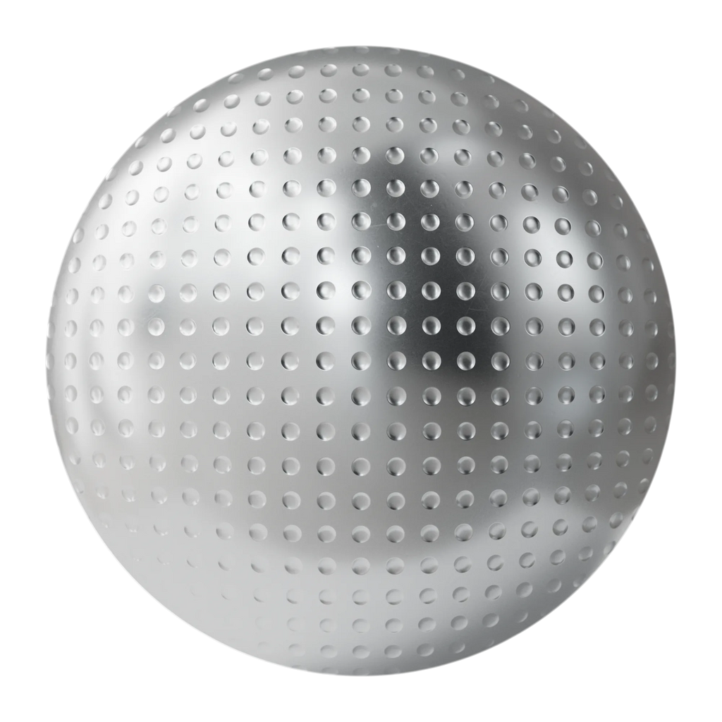 Ball Milled CNC Aluminium Metal PBR Texture - Sphere Swatch Preview | Superellipse