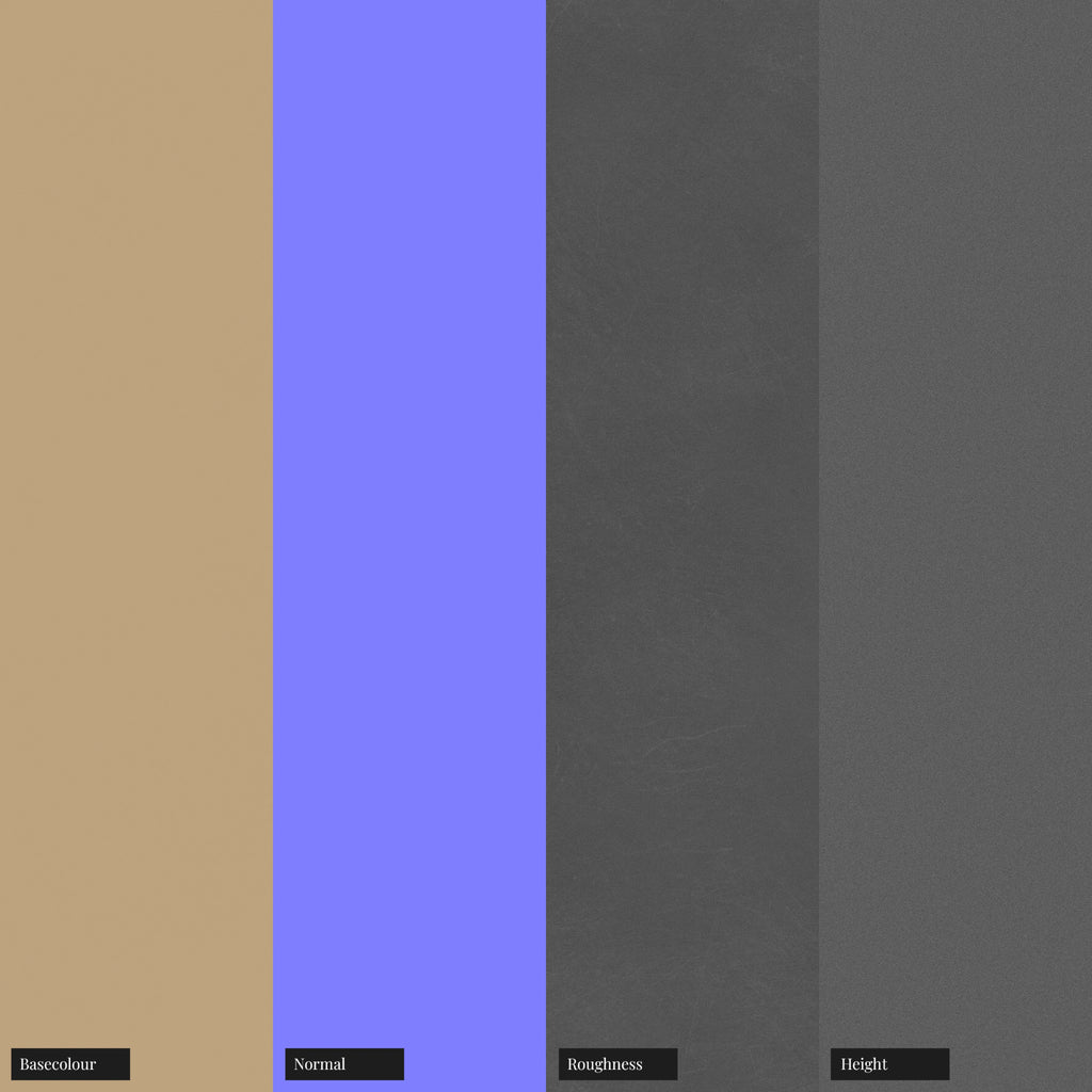 Beige Metallic Finish Plastic PBR Texture - Example Scene Visualization | Superellipse