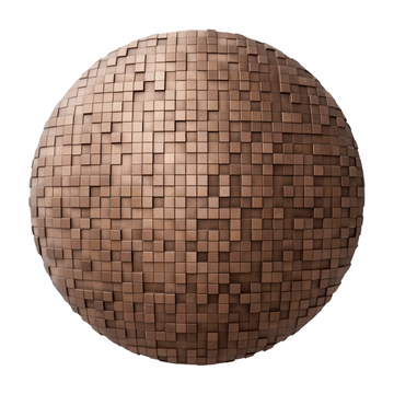 Mosaic Copper 3D Metal Panel PBR Texture - Sphere Swatch Preview | Superellipse