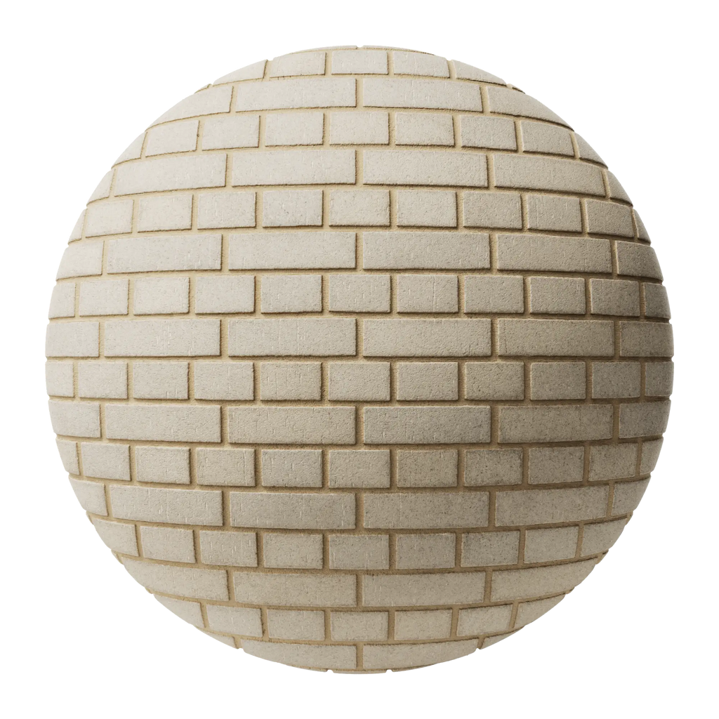 Windermere Grey Dragfaced Brick English Bond PBR Texture - Sphere Swatch Preview | Superellipse