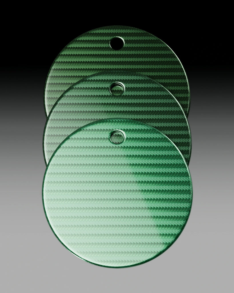 Carbon Fiber Twill Weave 3x1 Emerald Green PBR Texture - Example Scene Visualization | Superellipse