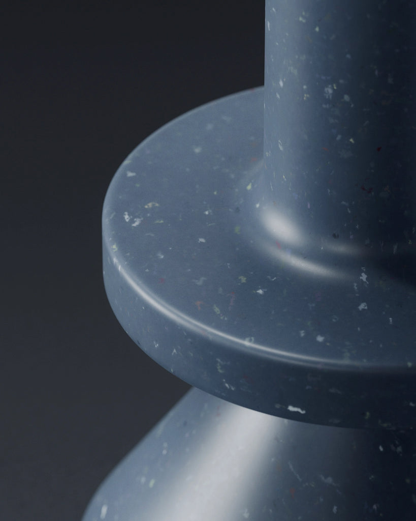 Colourful Fleck Navy Bioplastic PBR Texture - Example Scene Visualization | Superellipse