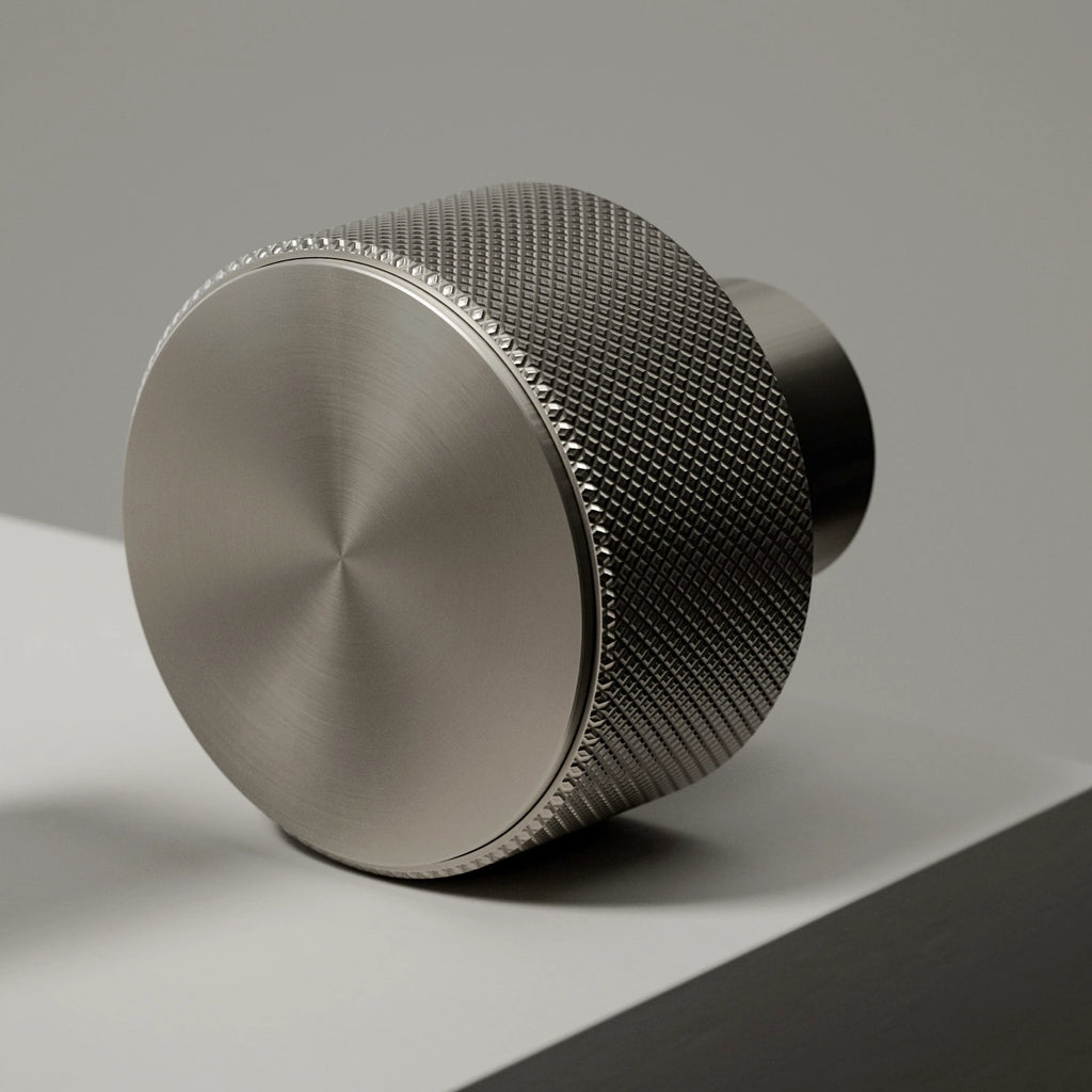 Radial Brushed Buffed Platinum Metal PBR Texture - Example Scene Visualization | Superellipse