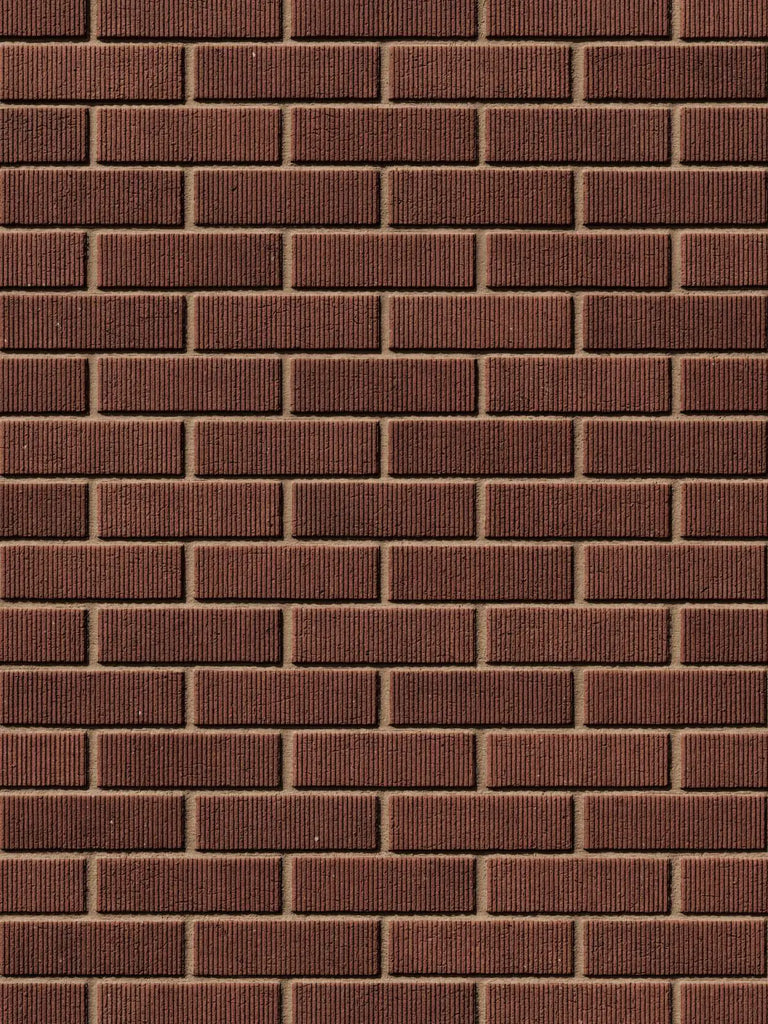 Ribbed Carlton Red Brick Running Bond PBR Texture - Example Scene Visualization | Superellipse