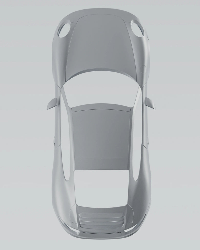Alpine White Metallic Satin Paint PBR Texture - Example Scene Visualization | Superellipse