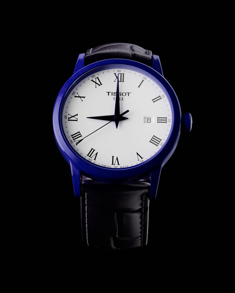 Royal Blue Enamel Coated Gold Metal PBR Texture - Example Scene Visualization | Superellipse