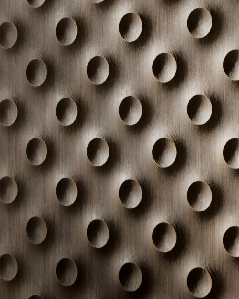 Milled Oak Wood Raised Geometry PBR Texture - Example Scene Visualization | Superellipse