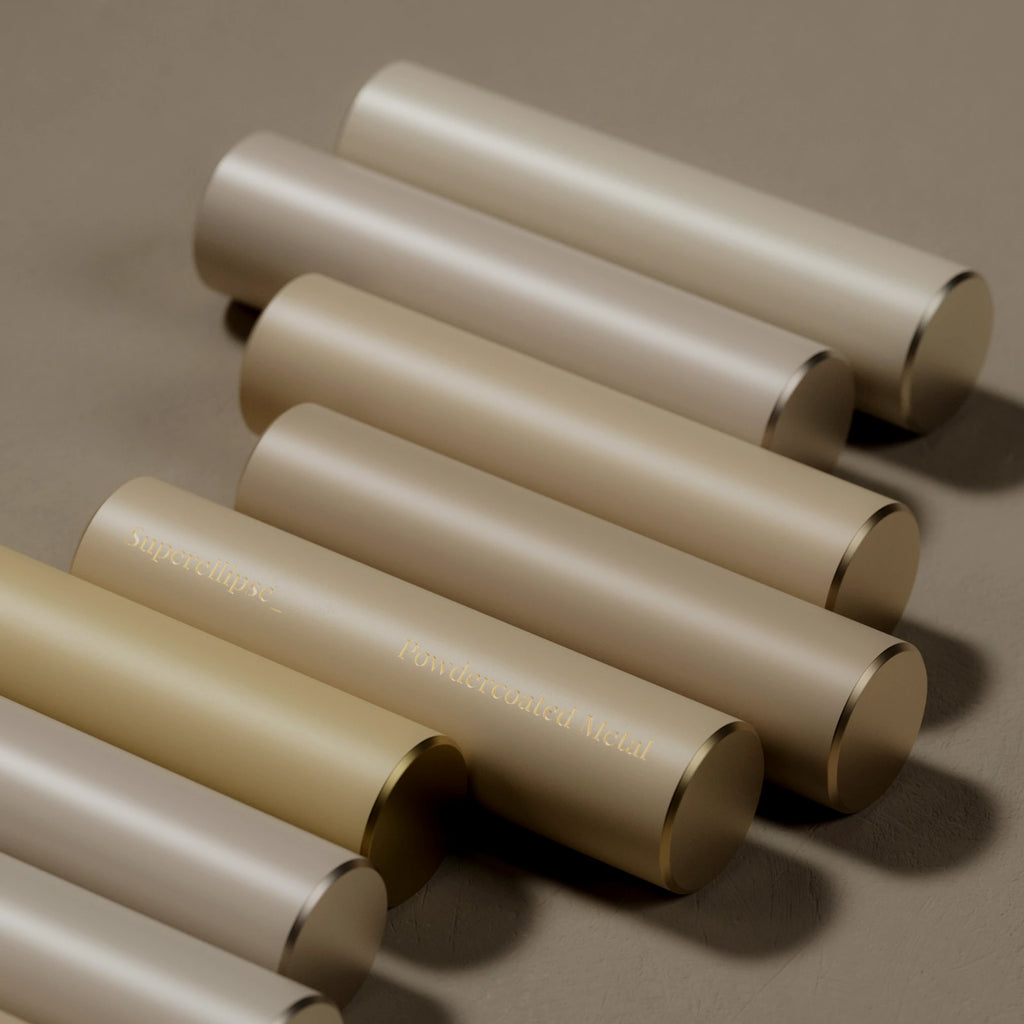 Muted Beige Powdercoated Aluminium Metal PBR Texture - Example Scene Visualization | Superellipse