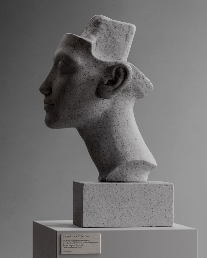 Arctic Grey Soapstone Pitted PBR Texture - Example Scene Visualization | Superellipse