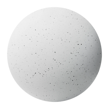 Black and White Recycled Terrazzo Plastic Small PBR Texture - Sphere Swatch Preview | Superellipse