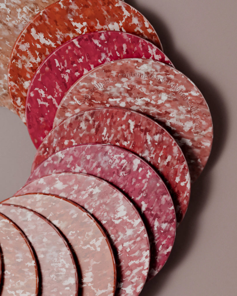 Designer Recycled LDPE Plastic Red PBR Texture - Example Scene Visualization | Superellipse