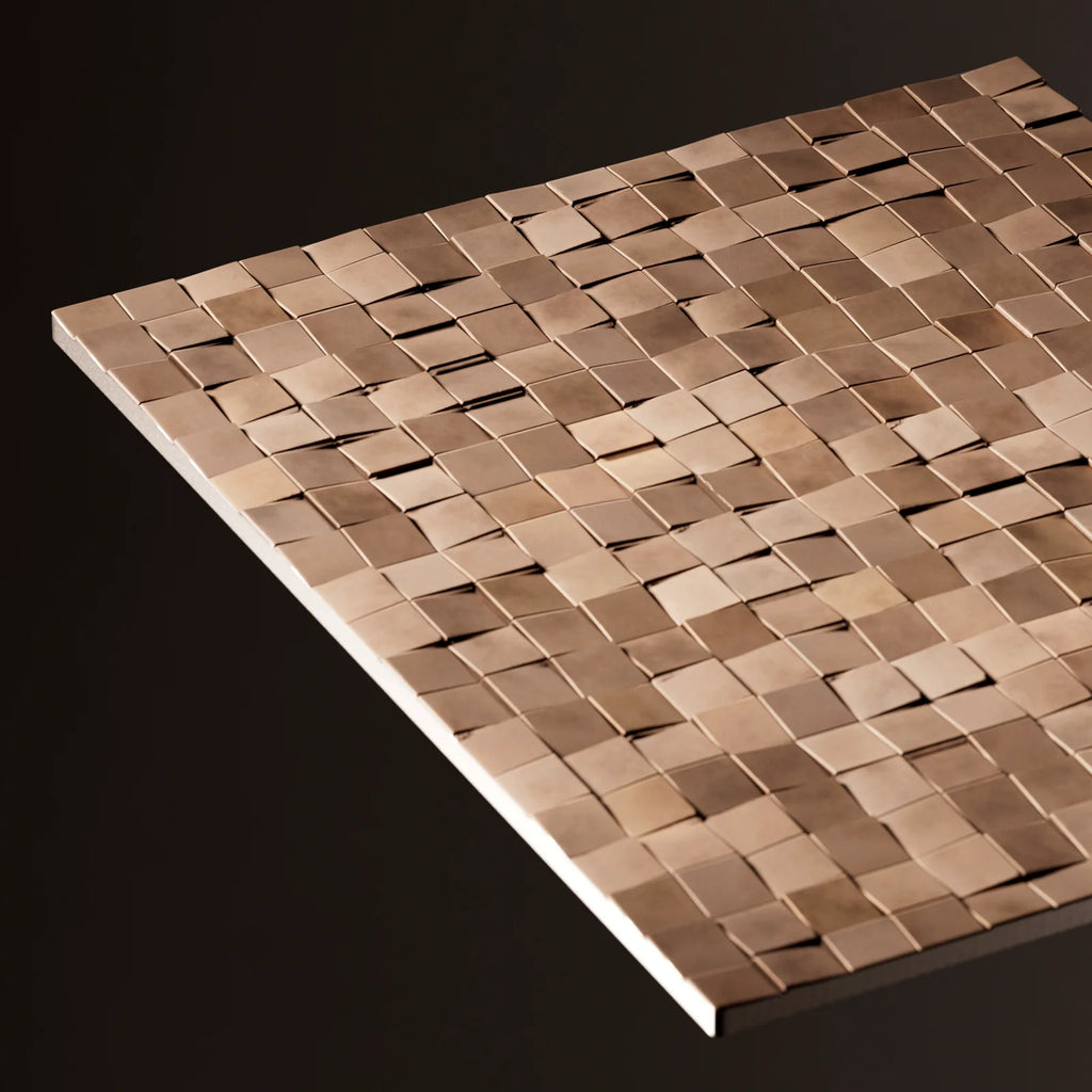 Oxidised Copper Square 3D Metal Panel PBR Texture - Example Scene Visualization | Superellipse