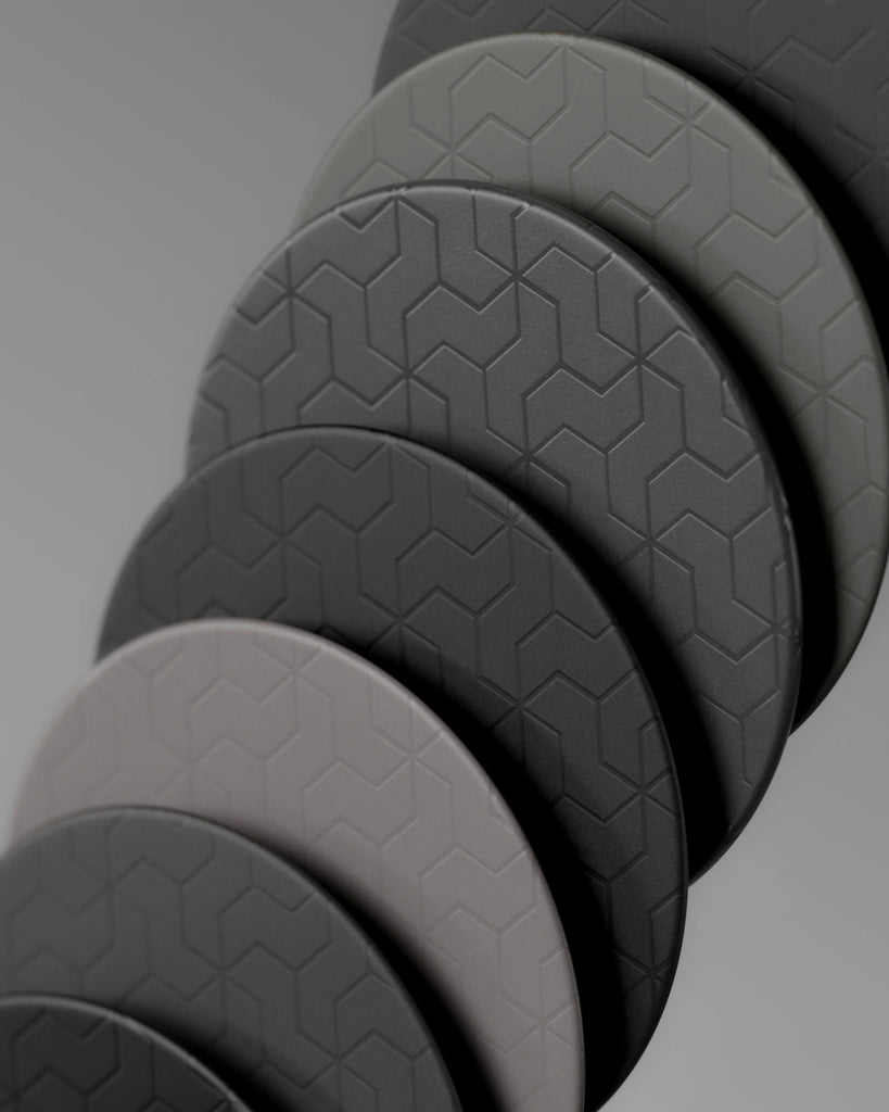 Embossed Tesselating Geometry Patterned Plastic PBR Texture - Example Scene Visualization | Superellipse