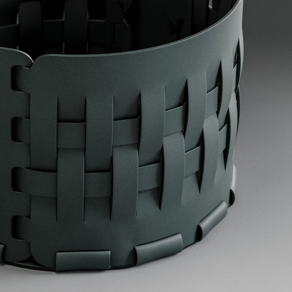 Semi Aniline Pebbled Leather Forest Green PBR Texture - Example Scene Visualization | Superellipse