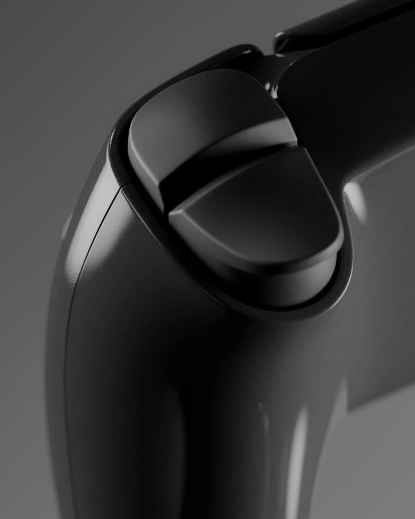 Graphite Black High Gloss Finish Plastic PBR Texture - Example Scene Visualization | Superellipse