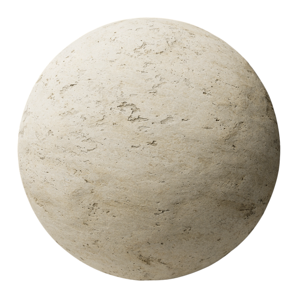 Moca Creme Honed Limestone PBR Texture - Sphere Swatch Preview | Superellipse