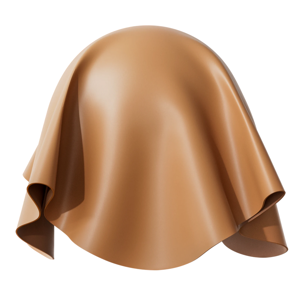 Tan Aniline Fine Grain Leather PBR Texture - Sphere Swatch Preview | Superellipse