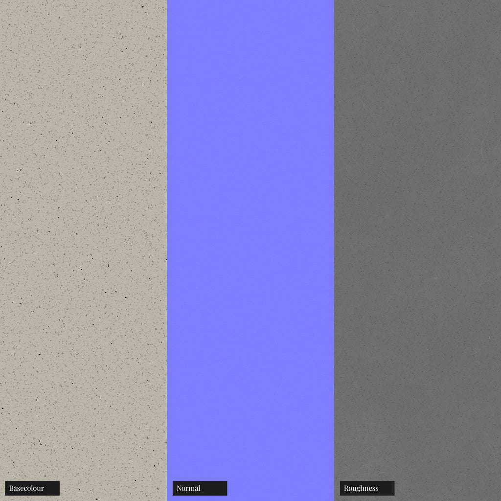 Fine Brown Speckled Cream Plastic PBR Texture - Example Scene Visualization | Superellipse