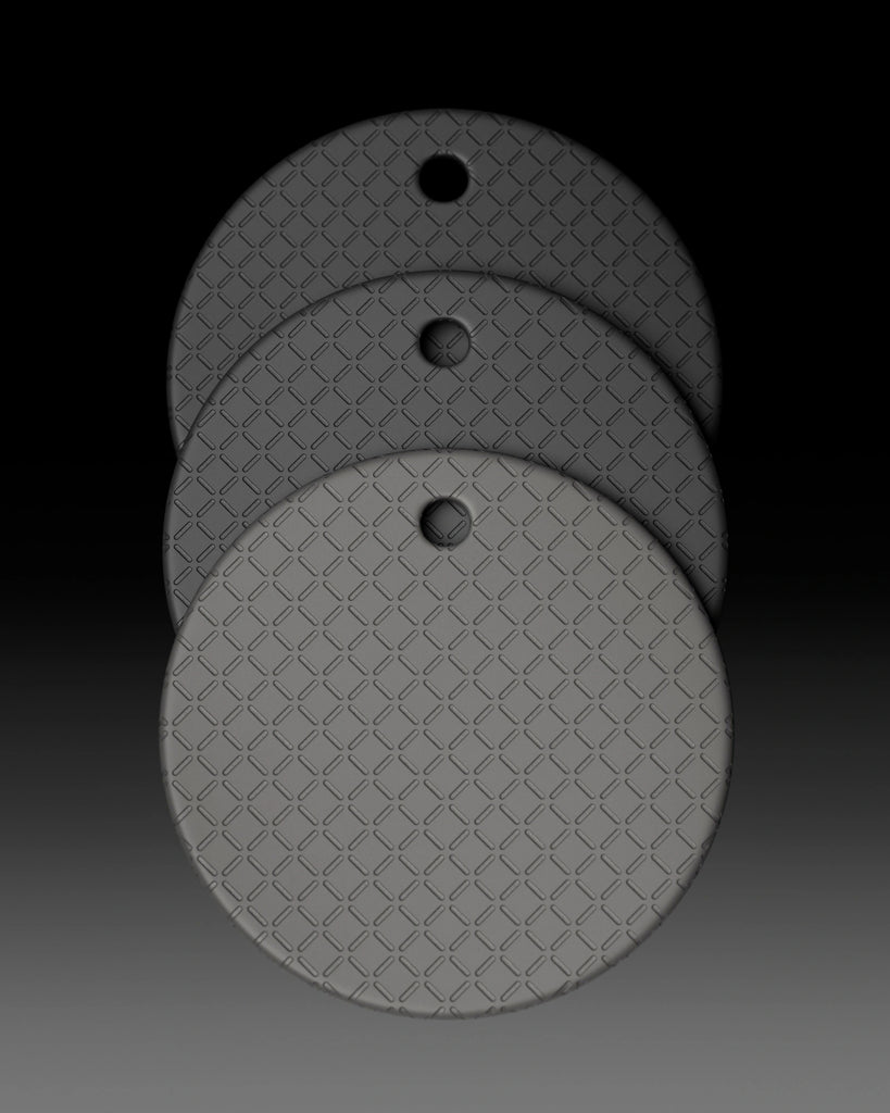 Dashed X Diamond Embossed Plastic PBR Texture - Example Scene Visualization | Superellipse