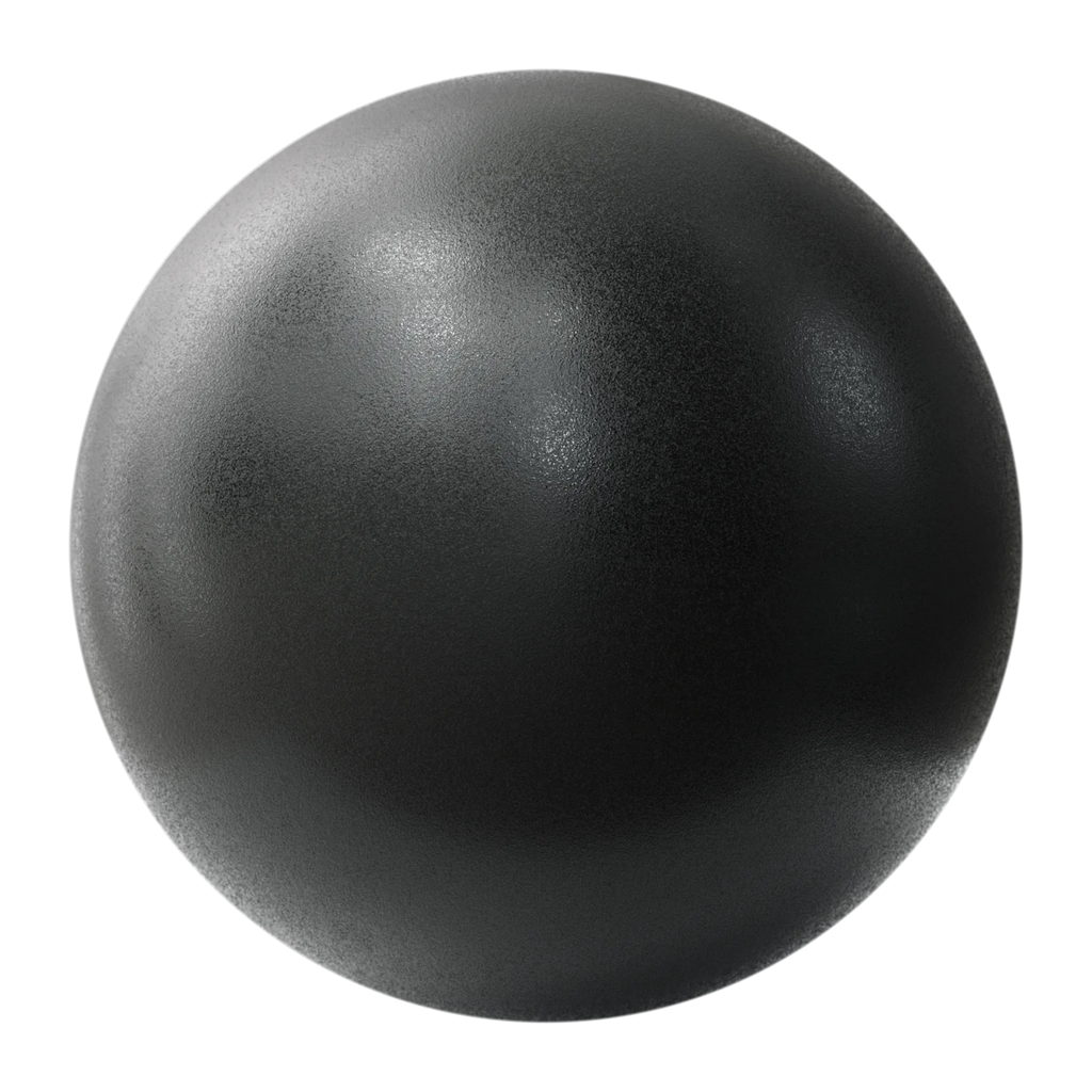 VDI 24 Molded Black Plastic PBR Texture - Sphere Swatch Preview | Superellipse