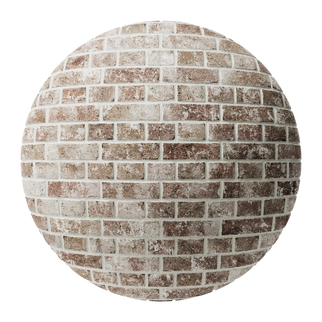Rustic Manor English Bond Brick PBR Texture - Sphere Swatch Preview | Superellipse