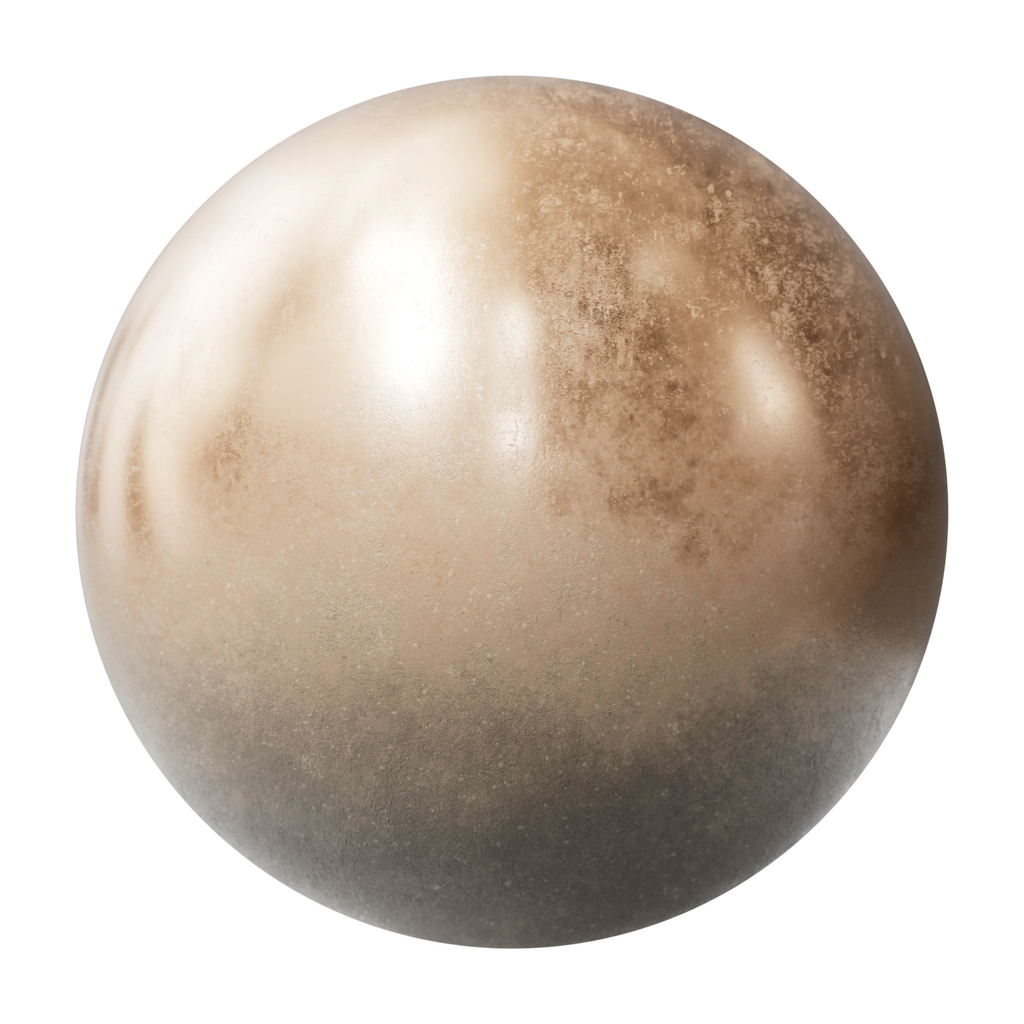 Burnished Jesmonite Copper Composite PBR Texture - Sphere Swatch Preview | Superellipse