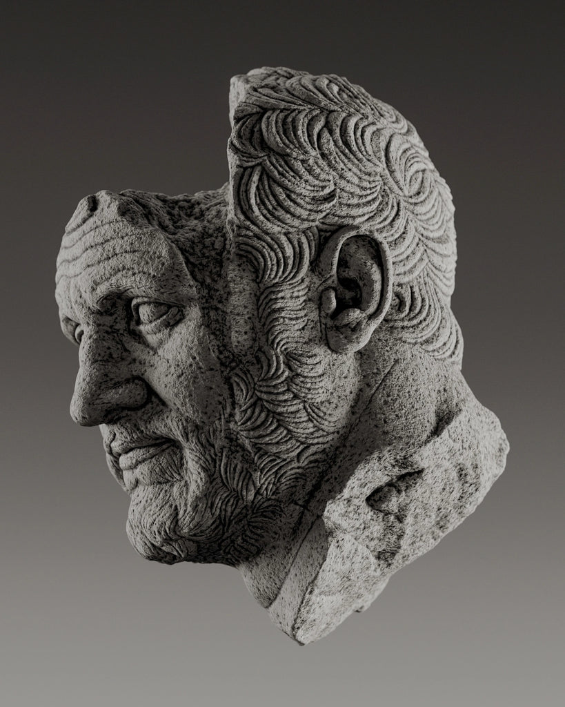 Portugal Grey Bush Hammered Limestone PBR Texture - Example Scene Visualization | Superellipse